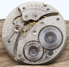 1913 A.W.W WALTHAM 18914699 MEN'S POCKET WATCH MOVEMENT GRADE 210 12s 7j (CC45) picture