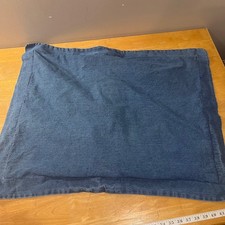 Vtg Crown Crafts Blue Denim Standard Pillow Sham 100% Cotton Made in USA picture