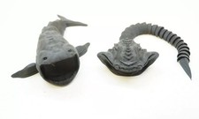 Bloop Vs El Gran Maja Sea Creature - 3D Printed Flexible fidget toys BLACK picture