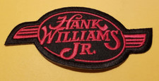 Embroidered Hank Williams Jr. Country red Patch approx 2x4.5