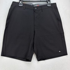 NWT Quicksilver Casual Black Shorts Men's Size 32” Waist Multi Pockets 9” Inseam picture