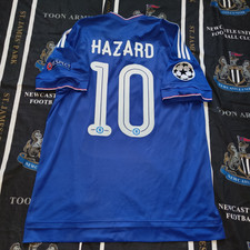 Chelsea London Home Football Shirt Jersey Adidas 2015 2016 Eden Hazard Size L picture