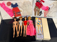 Mattel Barbie Midge Vintage 1960s 11in Fashion Doll Lot Outfits Accessories Box picture
