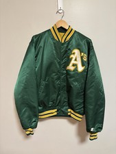 Vintage 90s Oakland A’s Diamond Collection Starter Satin Jacket Size Men’s XL picture