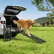 71 inch Collapsible & Portable Dog Ramp for Cars, SUVs, Trucks & RVs – Heavy Dut picture