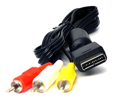 Playstation PS1, PS2, PS3 Audio Video Cable AV Composite TV Cord Replacement picture