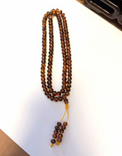 Burmese Myanmar Genuine Natural Amber Long Necklace 108 beads picture