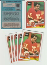 Christian Okoye, 1988 Topps #363 RC rookie card, Kansas City Chiefs picture
