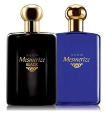 2 Avon MESMERIZE ORIGINAL & BLACK 3.4oz Eau de Toilette Cologne Sprays SEALED picture