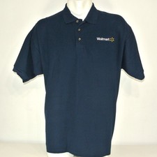 WALMART Associate Employee Uniform Polo Shirt Navy Blue Size XL NEW picture