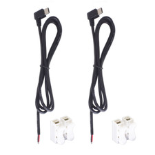 2pcs 1M/3.3FT 90°USB-C Male Plug to 2 Pin Bare Wire 5V3A 22AWG DIY Repair Cable picture