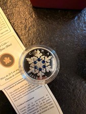 Canada $20 2010 Crystal Snowflake Blue - Silver 9999 - Royal Canadian Mint picture