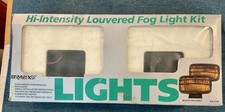 Vintage 1991 Rally Hi-Intensity Louvered Fog Light Set - black housings - NOS picture