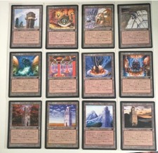MTG JAPANESE BLACK BORDERED FBB 12 TRON LAND SET ~ URZA'S TOWER MINE POWER PLANT picture