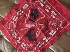 Vintage 70s Willie Nelson and Family Tour Red Bandana picture