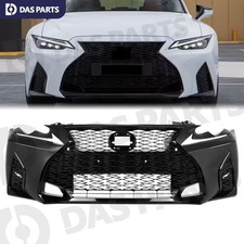 For 2014-16 Lexus IS250 Front Bumper Grille Set to 21 F-Sport Style Glossy Black picture
