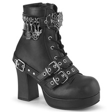 SALE DEMONIA GOTHIKA-66 Punk Goth Platform Black Mid Calf Women Boots 9 picture