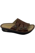 Alegria Leather Adjustable Slide Sandals Loretta picture
