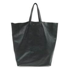 CELINE Horizontal Cabas Leather Tote Bag Hand Bag Black Authentic Used F/S picture