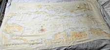 Vintage Caribbean Map Scarf Shawl Wrap Lightweight Old World Travel Gift Beige picture