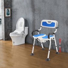 Heavy Duty Shower Chair U-Shape Seat Foldable Shower Chair for Private Washing picture
