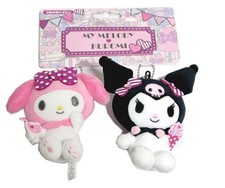 Sanrio My Melody 50th Kuromi 20th Anniversary Mini Mascot 2pc Set Japan Value picture
