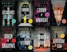 Throne Of Glass 8 book Set Loose by Sarah J Maas Paperback US Stock picture