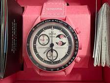 NIB NWT NEW OMEGA x Swatch Mission to the Pink Moonphase Quartz Chronograph 42mm picture