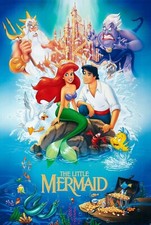 1989 Walt Disneys The Little Mermaid Movie Poster Print Ariel Ursula Sebastian🍿 picture