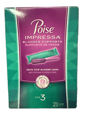 Poise Impressa Incontinence Bladder Supports Women Size 3 21 Count Exp 3/2027 picture
