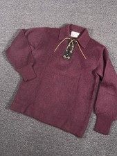 VTG Campus Mohair Sweater Men’s Medium Burgundy Kodiak Style Cobain Shaggy 50s picture