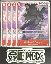 4x One Piece OP07-015 SR -Monkey.D.Dragon - EN - Regular - Play Set - LD01- NM/M picture