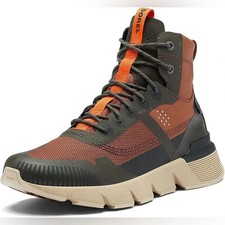 Sorel Kinetic Rush Mid WP Mens 10.5 Dark Amber Buffalo Waterproof Sneakers picture