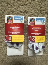 (2) NEW More Birds Replacement Flowers-Hummingbird Feeder, White/purple-10 Total picture