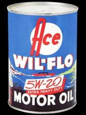 ACE Wil-Flo Motor Oil DIECUT NEW 28