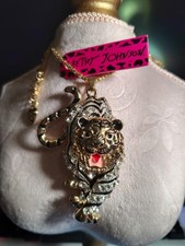 Betsey Johnson Gorgeous Rhinestone Tiger Necklace (I Combine Shipping) picture