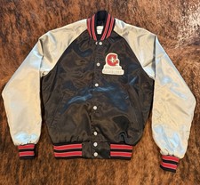 Vintage 80s Houston Gamblers USFL Satin Bomber Jacket Swingster USA Mens Small picture