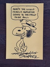 CHARLES SCHULZ SIGNED ORIGINAL SNOOPY DRAWING SKETCH PEANUTS picture