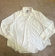 Torrid Womens White Solid Collared Long Sleeve Button-Up Shirt Plus 2X 18858906 picture