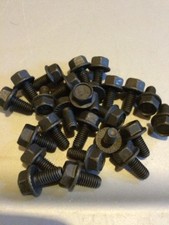 (25) M6-1.0 x 12 / M6x12 Metric Hex Flange Bolts Grade 10.9 Black Epoxy Coated picture