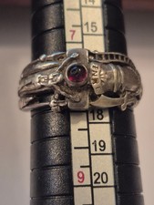 Retired Vintage James Avery Sterling Silver Martin Luther Wedding Ring Size 7.5 picture
