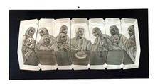 Vintage Jo Marbellea The Last Supper Metal Relief Wall Art Sculpture Signed 48” picture