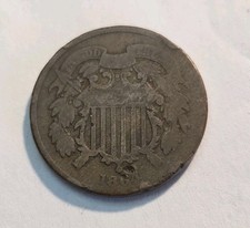 1864 Civil War Era 2 Cent Piece picture