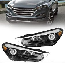 Pair Headlights Assembly w /LED DRLFor Hyundai Tucson 2016 2017 2018 w/Projector picture