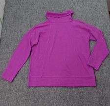 J Jill Fit Running Top Womens Medium Berry Crush Purple Turtuleneck Long Sleeve picture