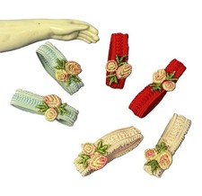 THREE Pairs Vintage Doll Garters picture