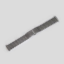 316L Stainless Steel Watch Band Beads of Rice Bracelet 18mm 19mm 20mm Silver picture