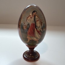 Vtg Hand Painted Russian Lacquer Egg  picture
