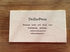 100 Personalized Letterpress Business Cards Proudly Handmade in USA picture