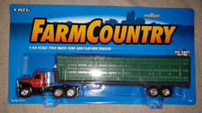 1:64 Ertl 1960 Mack Semi with loaded flatbed trailer Farm Country Set #4220 1997 picture